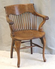 Antique Oak Desk Chairs by Sho