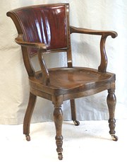 Oak Desk Chair by Shoolbred Lo