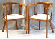 Pair of Inlaid Satinwood Tub C