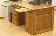 Vintage Oak Pedestal Desk