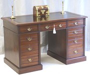 Walnut Pedestal Desk by JAS Sh