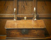 18th century oak and inlaid de