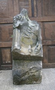 Medieval carved cornerstone de