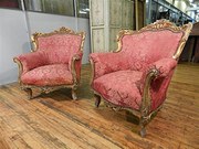 Pair of Pink French Antique Ch