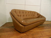 Retro Tan Sofa  Unique