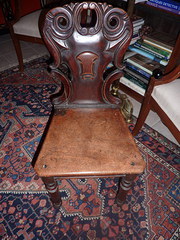 Antique Hall Chair in Mahogany