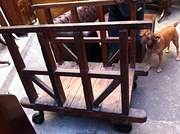 Antique Pitch Pine Railway Tro
