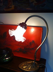 Art Nouveau Reading Lamp in Br