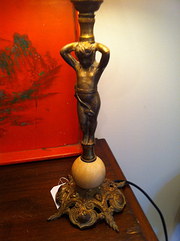 Art Nouveau Table Lamp in Bron