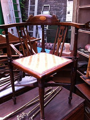 Edwardian Inlaid Corner Chair