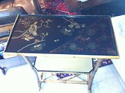antique furniture edwardian bamboo and hand pain Edwardian bamboo and Hand Pain