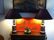 Pair Napoleon III Carved Table