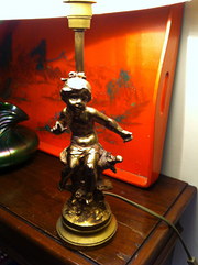 Napoleon III Bronze lamp signed L F Moreau