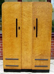 A birds eye maple 2 door wardr