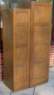 A collage style oak wardrobe