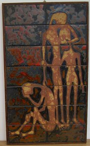 antique ceramics ceramic wall plaque by taisto Ceramic wall plaque by Taisto