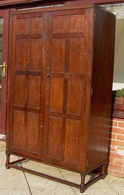 Heals paneled oak wardrobe
