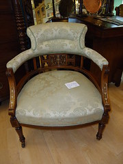 antique furniture victorian inlaid armchair Victorian inlaid armchair