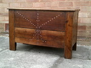 antique furniture elm cofferblanket box Elm CofferBlanket box