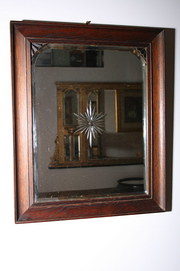 1920s Star Mirror with oak fra