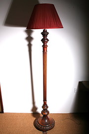 Tall Mahogany standard Lamp