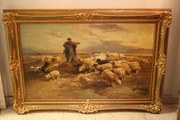 Shepherd and Flock Heading for