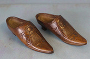 A pair of treen miniature Dutc