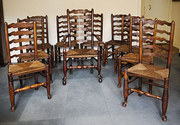 Set country ladderback dining