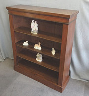 Walnut open bookcase