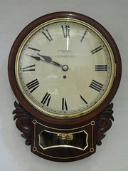 antique clocks & timepieces mahongany drop dial wall clock Mahongany Drop Dial Wall Clock