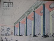 Architects drawing Esquisse of