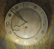 Limed oak wall clock Smiths En