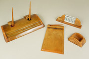 antique desk furniture / accessories art deco bakelite desk set Art Deco Bakelite Desk Set