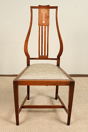 Art Nouveau Inlaid Mahogany Ch