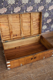 Brass Bound Camphor Wood Trunk