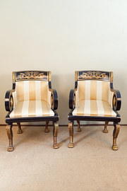 Empire Style Ebonised and Gilt