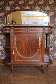 Inlaid Walnut Bow End Side Cab