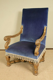 Large Giltwood Open Arm Chair
