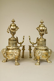 Pair of Brass Chenets