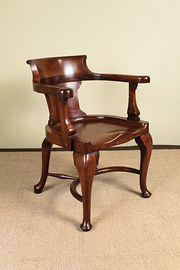 Shoolbred  Co Walnut Open Arm