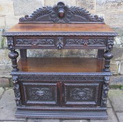 carved oak buffet