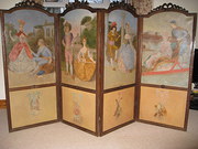 antique furniture carved oak four fold room scre carved oak four fold room scre