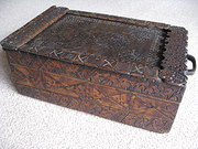 charming poker work candle box