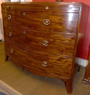 georgian bowfront chest with b
