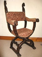 gothic carved oak chair