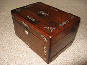 inlaid rosewood dressing box