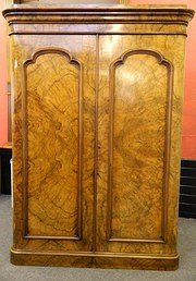 large victorian walnut wardrob