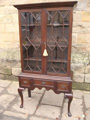 oak display cabinet  bookcase