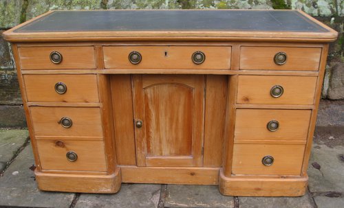 Antique Pine Kneehole Desk Pine Kneehole Desk