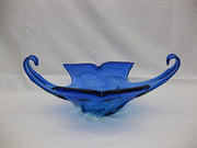 Blue Glass Large Centre Piece